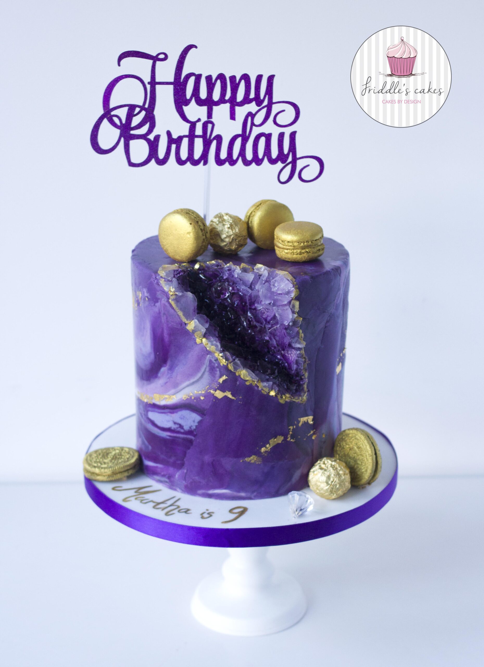 Cakes by Mandy - A gorgeous purple marble cake with isomalt diamonds and  lollipops with silver leaf and purple and silver macarons #cakesofinsta # cakes #cakesofinstagram #cakeart #cakeartist #isomalt #acdnmember  #isomaltlollipops #macarons | Facebook